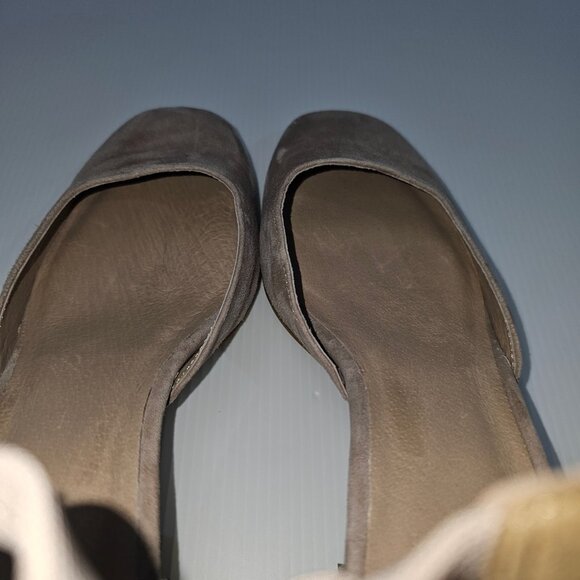 Eileen Fisher Veery Heel Pump Ankle Strap Zip Earth Tan Suede Size 8 NEW - Picture 13 of 16